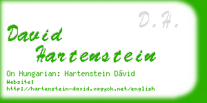 david hartenstein business card
